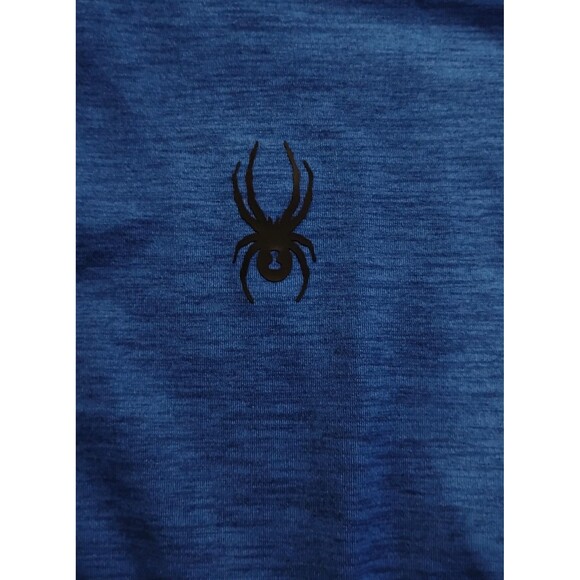 NEW Spyder Hoodie Shirt Mens Size Small Blue ProWeb Stretch Performance Active - Picture 3 of 4